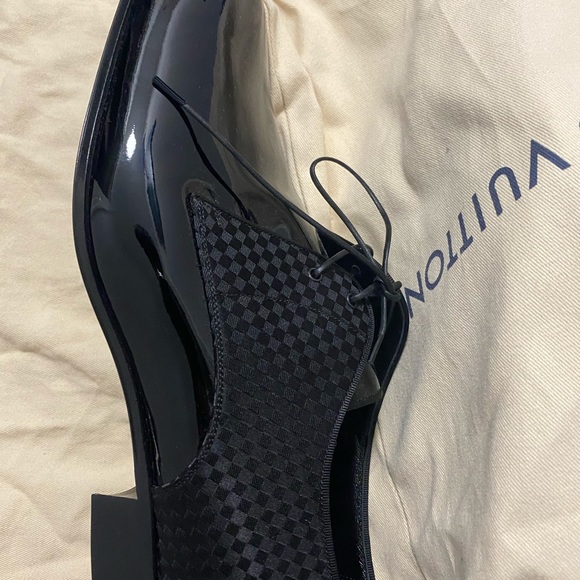 LV monogram black dress shoes